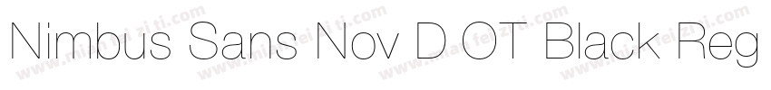 Nimbus Sans Nov D OT Black Regular字体转换